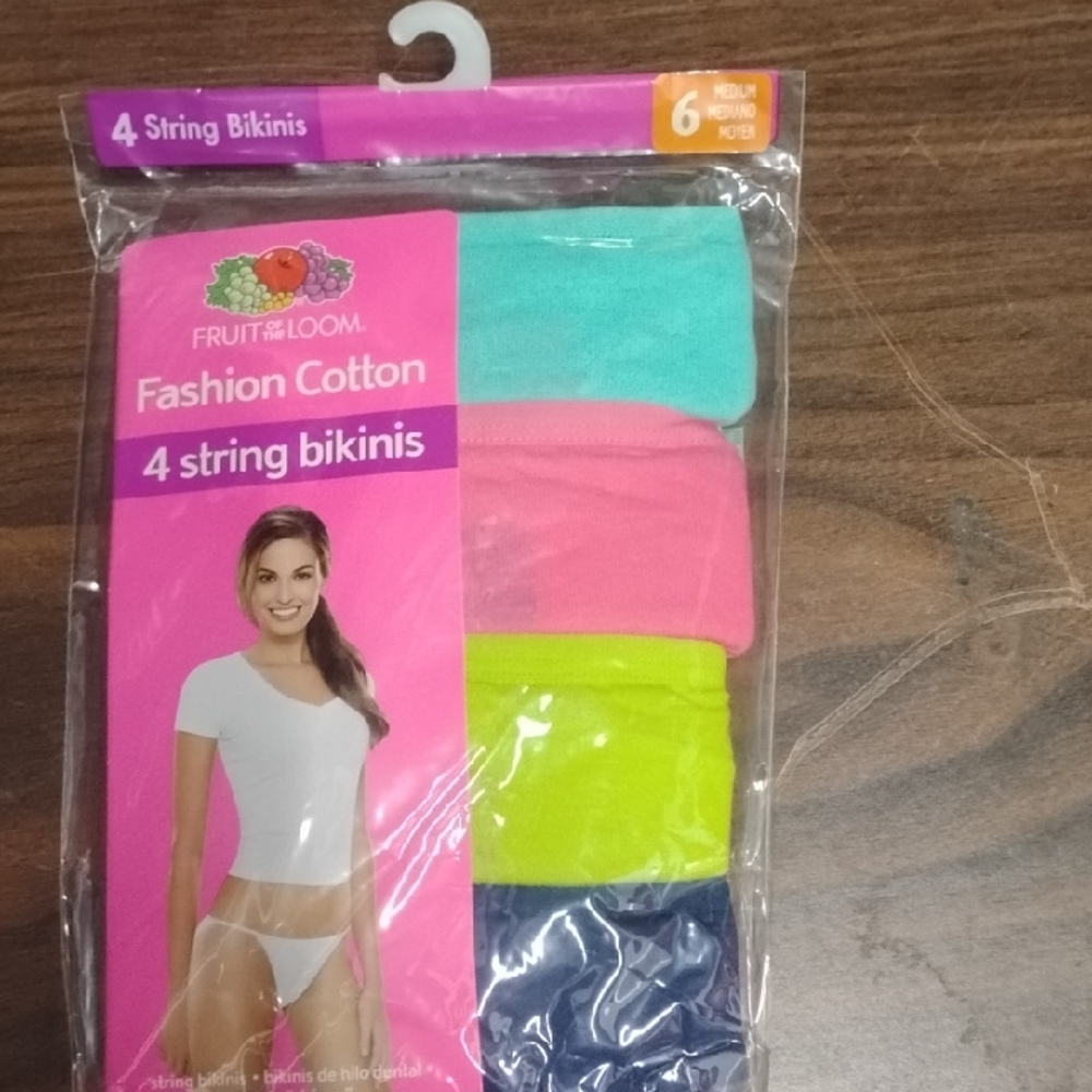 Fruit of the Loom Vibrant Cotton String Bikinis